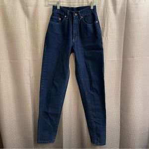 Vintage Women’s Lee Jeans Dark Blue Straight Leg High Rise Size 3 MED
